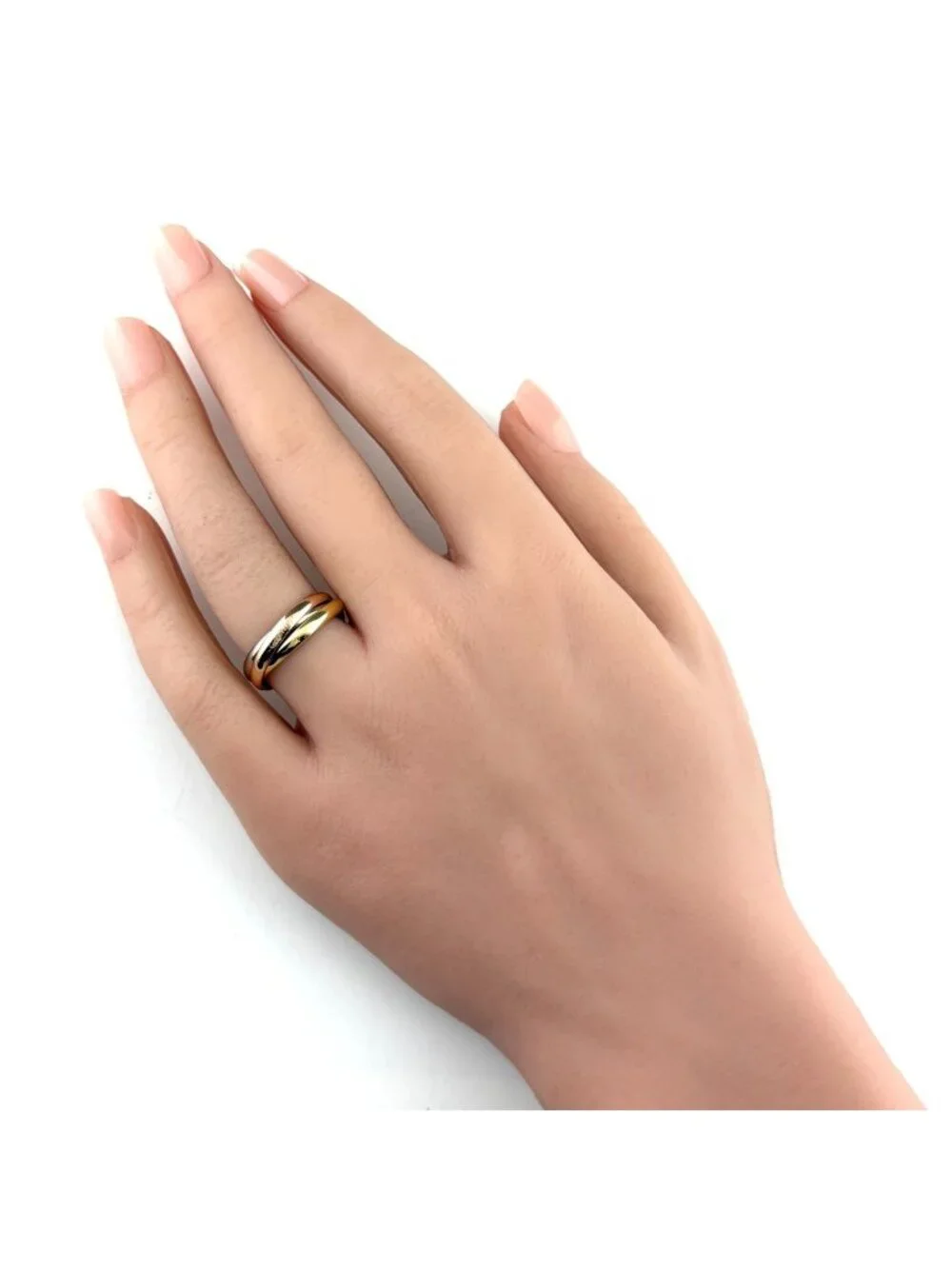 Cartier Trinity Yellow Gold Pink White Ring Three